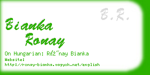 bianka ronay business card